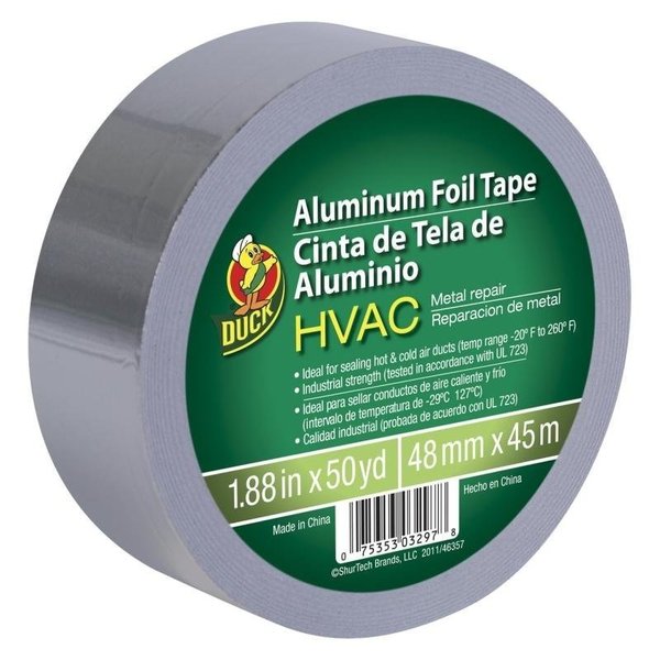 Duck Brand Foil Tape, 50 yd L, 188 in W, Silver 240225